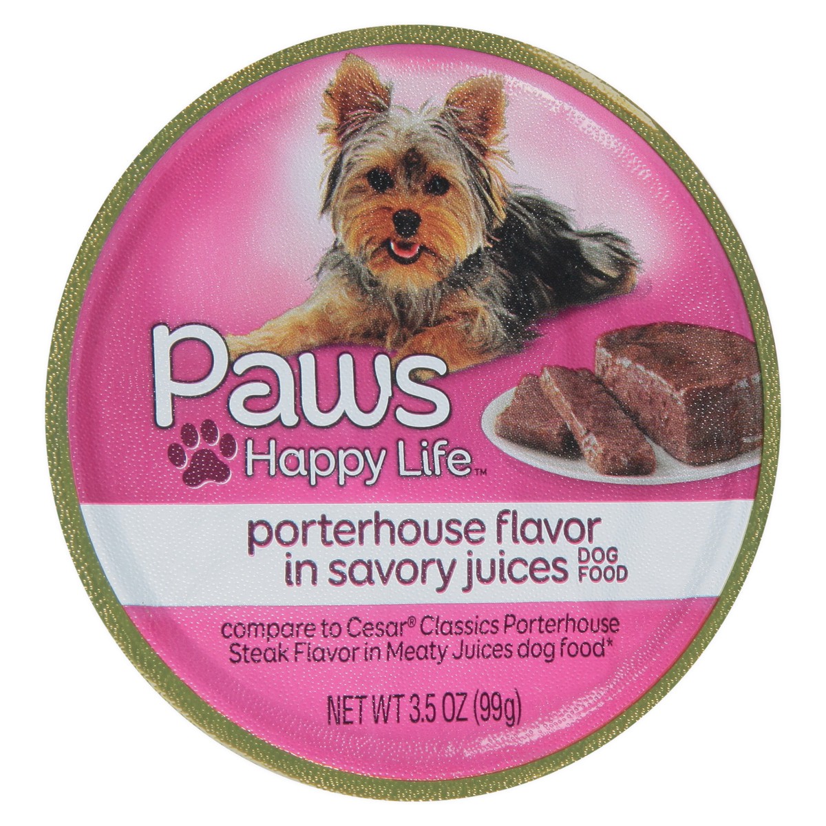 slide 7 of 10, Paws Happy Life Porterhouse Flavor in Savory Juices Dog Food 3.5 oz, 3.5 oz