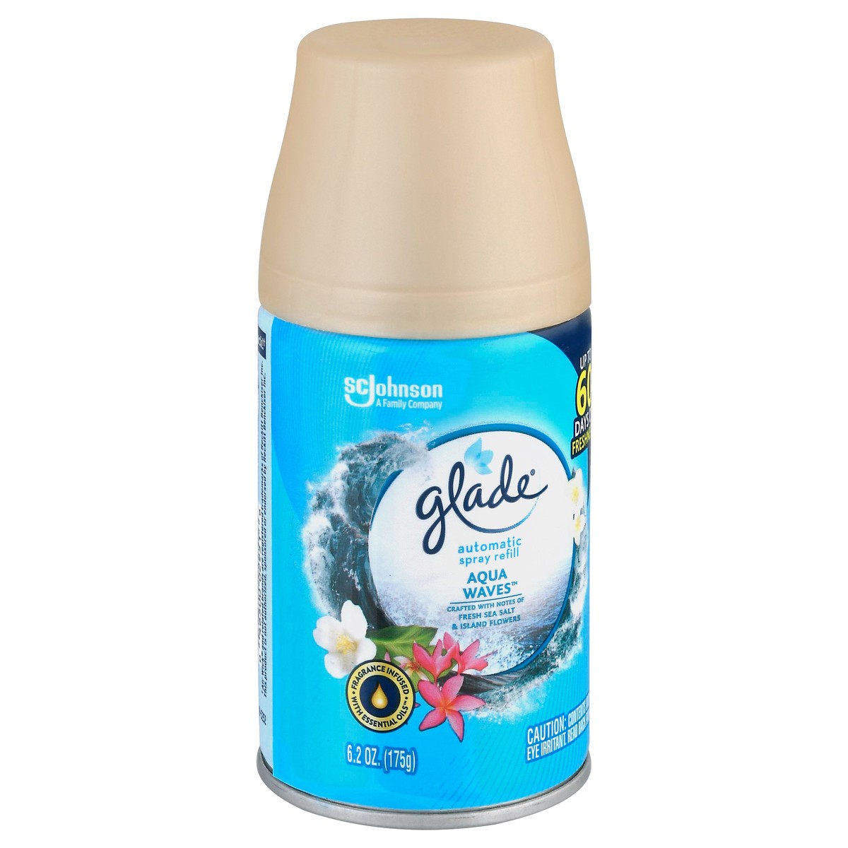 slide 6 of 10, Glade Automatic Spray Refill, Air Freshener, Invigorating Aqua Waves, 6.2 oz, 6.2 oz