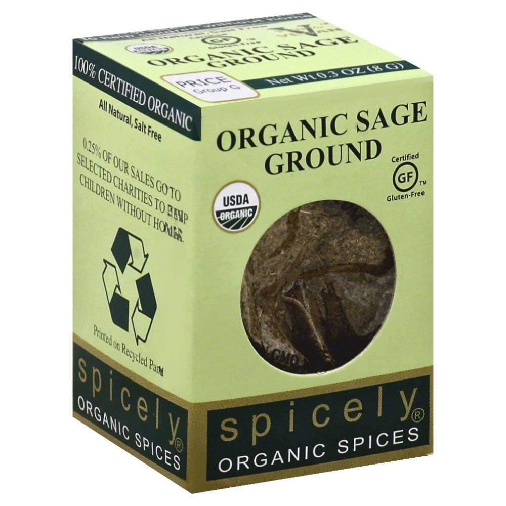 slide 1 of 4, Spicely Organic Spices Sage 0.3 oz, 0.3 oz