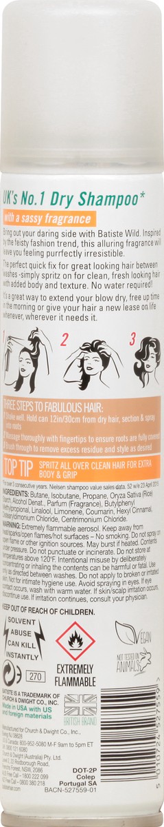 slide 2 of 9, Batiste Dry Shampoo, Wild Fragrance, 6.73 fl. oz., 6.73 oz