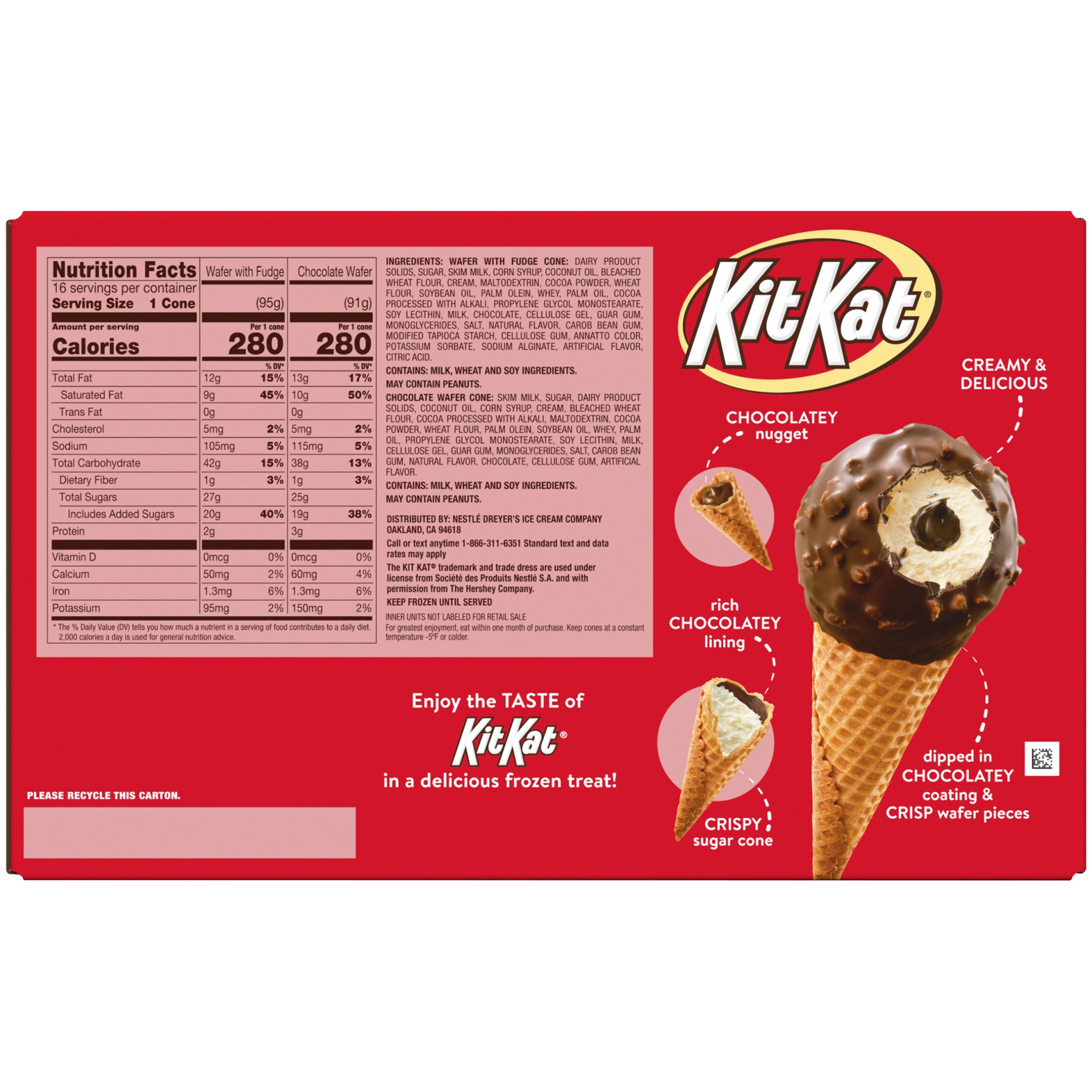 slide 5 of 7, KIT KAT Ice Cream Cones Variety Pack, 16 ct
