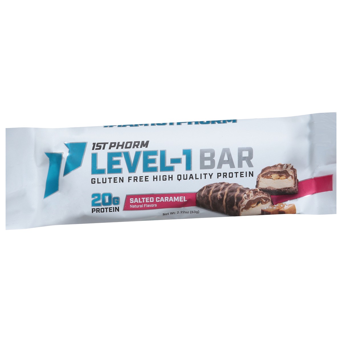 slide 5 of 14, 1st Phorm Salted Caramel Level-1 Bar 2.22 oz, 2.2 oz