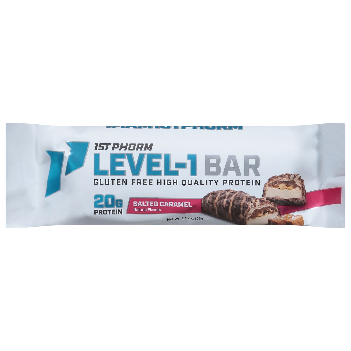 slide 6 of 14, 1st Phorm Salted Caramel Level-1 Bar 2.22 oz, 2.2 oz