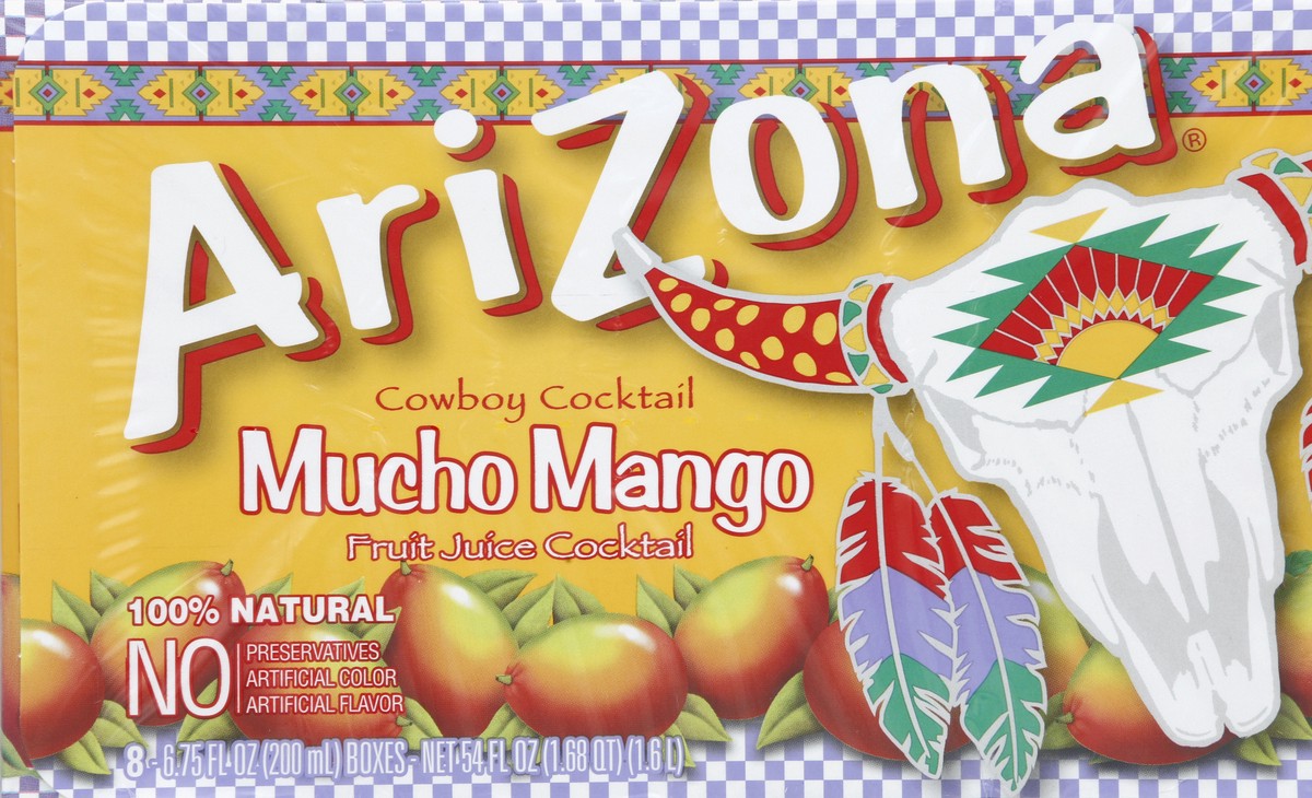 slide 4 of 4, AriZona Cowboy Cocktail Boxes Mucho Mango, 8 ct; 54 fl oz