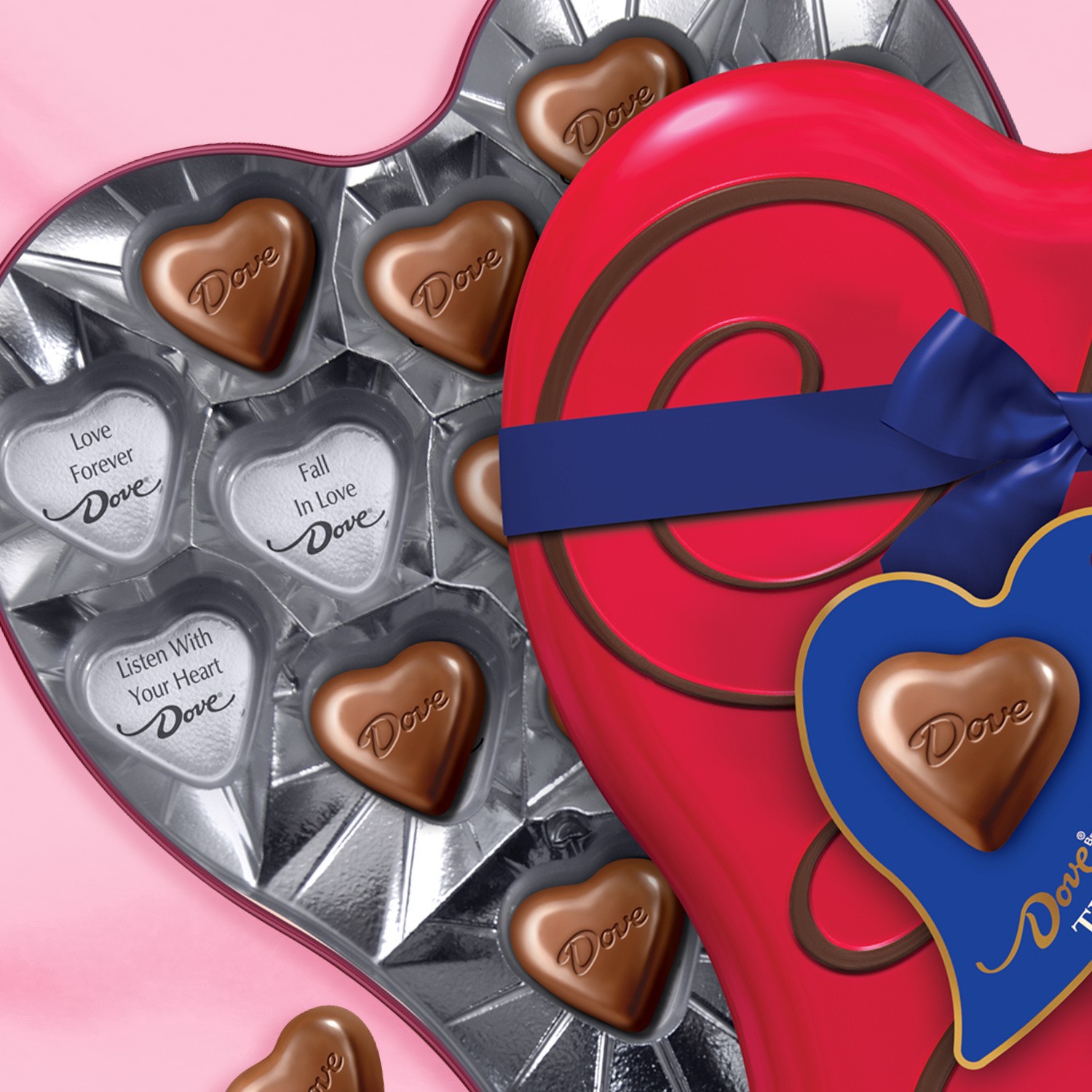 slide 4 of 8, DOVE TRUFFLES Milk Chocolate Valentine's Candy Heart Gift Tin, 3.04 oz, 3.04 oz