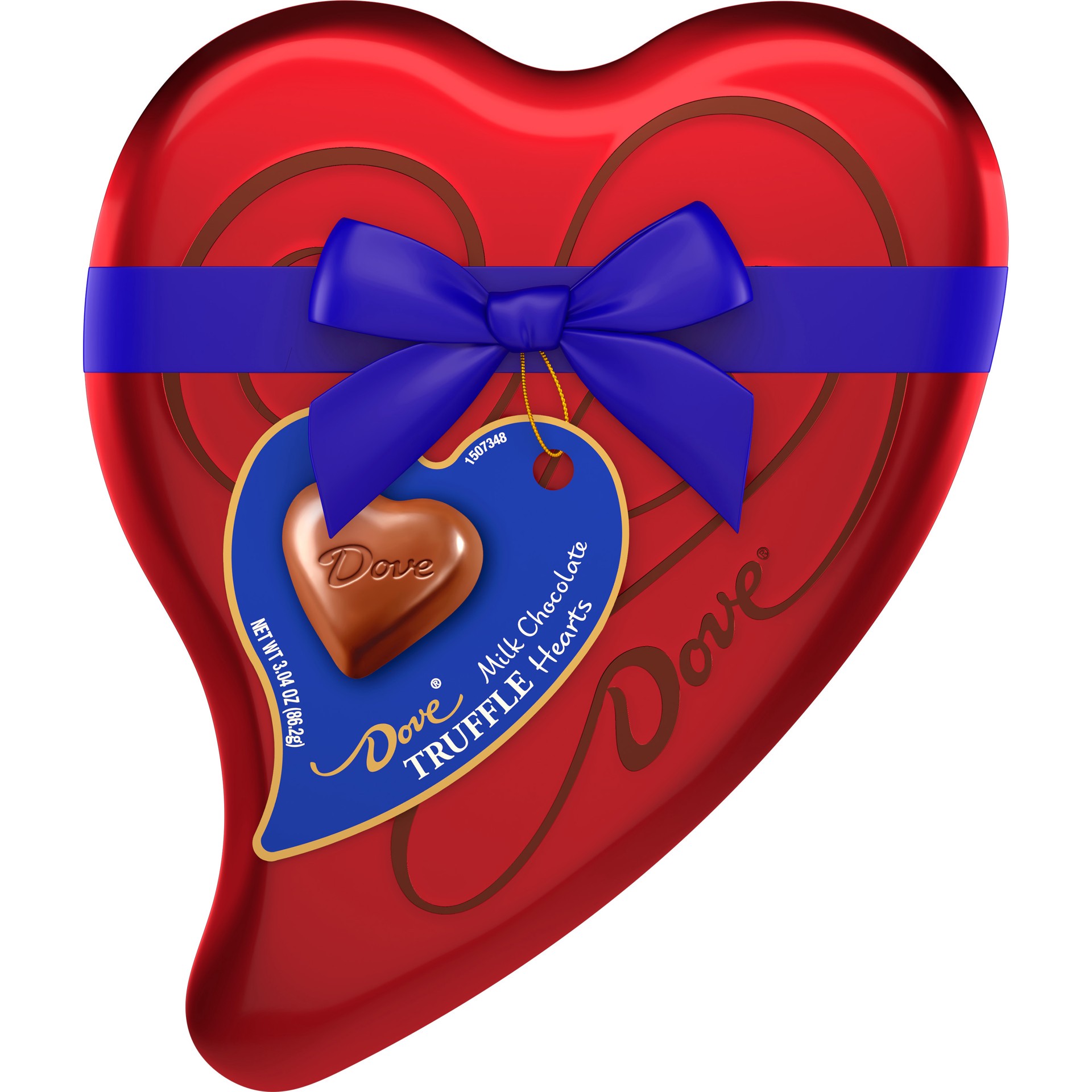 slide 1 of 8, DOVE TRUFFLES Milk Chocolate Valentine's Candy Heart Gift Tin, 3.04 oz, 3.04 oz