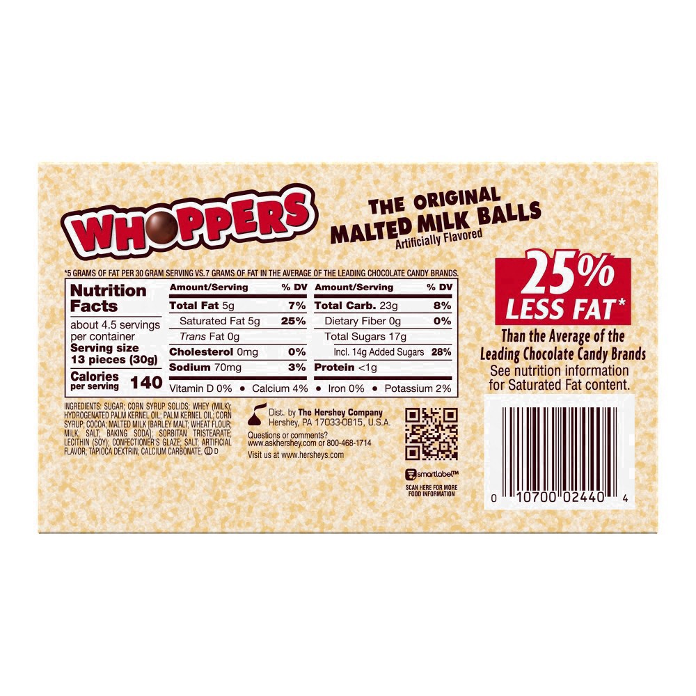 slide 22 of 86, Whoppers Malted Milk Balls - 5oz, 5 oz