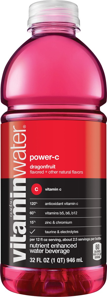 slide 7 of 7, Vitaminwater Power-C Electrolyte Enhanced Water W/ Vitamins, Dragonfruit Drink, 32 Fl Oz, 32 fl oz