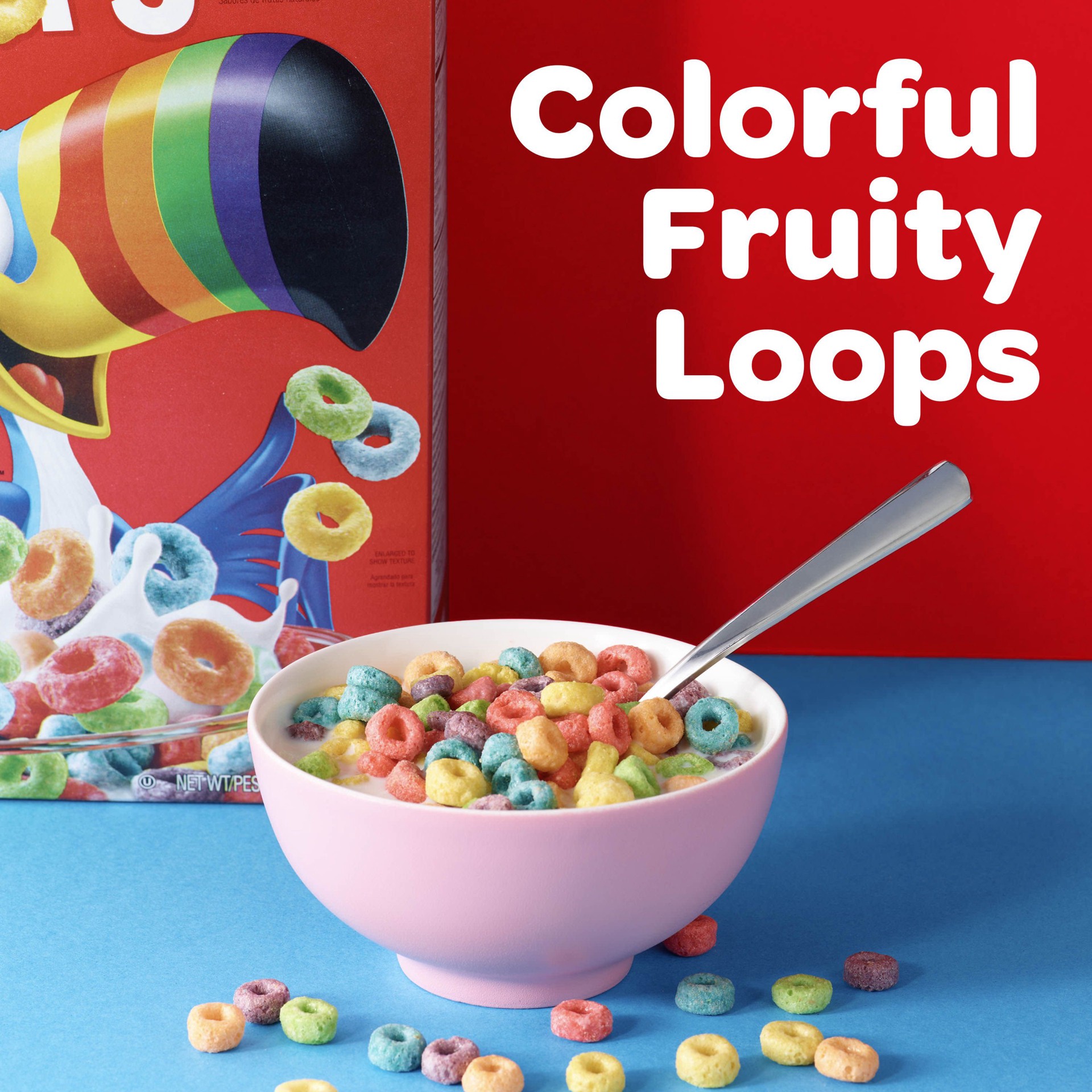 slide 3 of 5, Froot Loops Kellogg's Froot Loops Breakfast Cereal Original, Kids Cereal, 16.6 oz, 16.6 oz