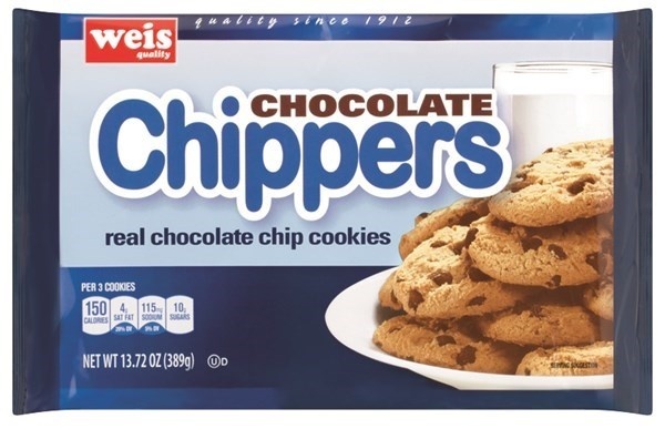 slide 1 of 1, Weis Quality Chocolate Chippers Chocolate Chip Cookie, 13 oz