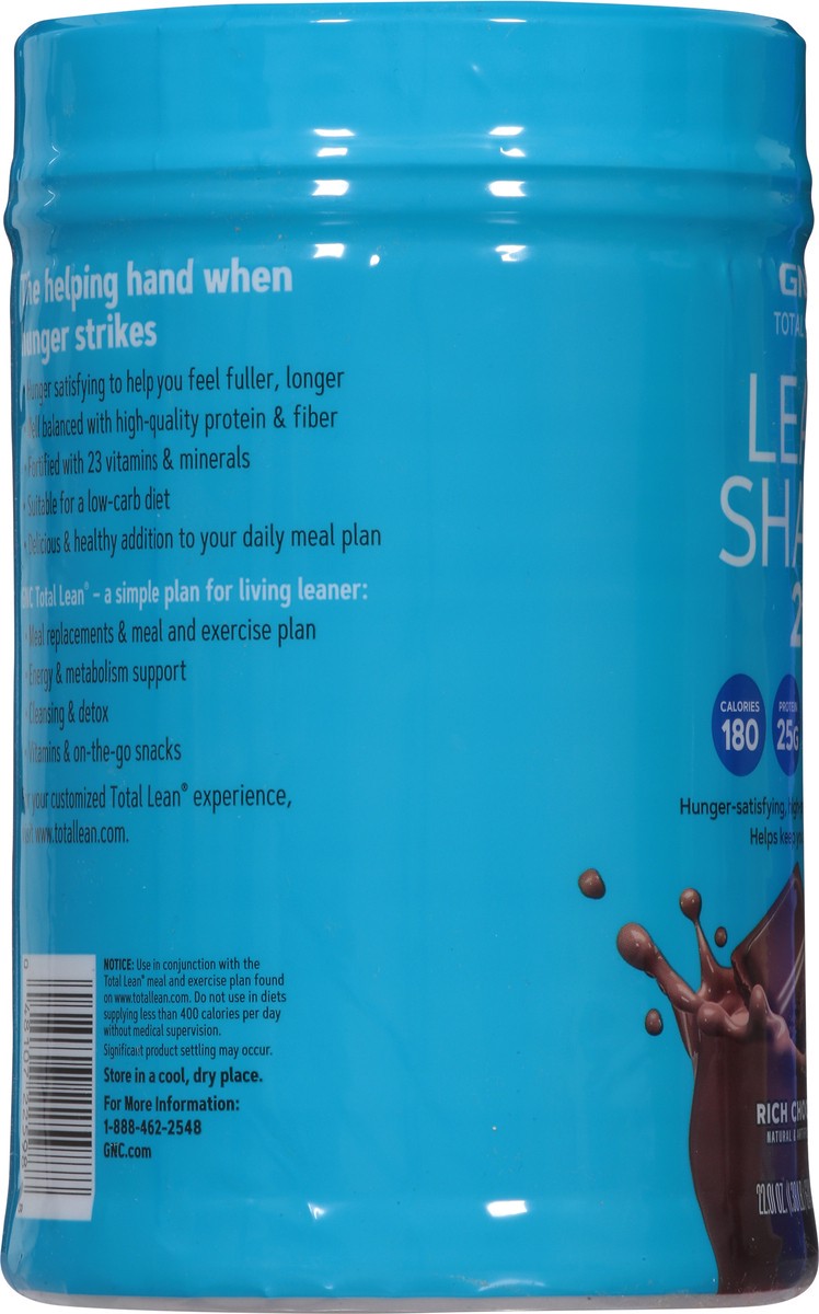 slide 7 of 9, GNC Total Lean Rich Chocolate Lean Shake 25 22.01 oz, 22.01 oz