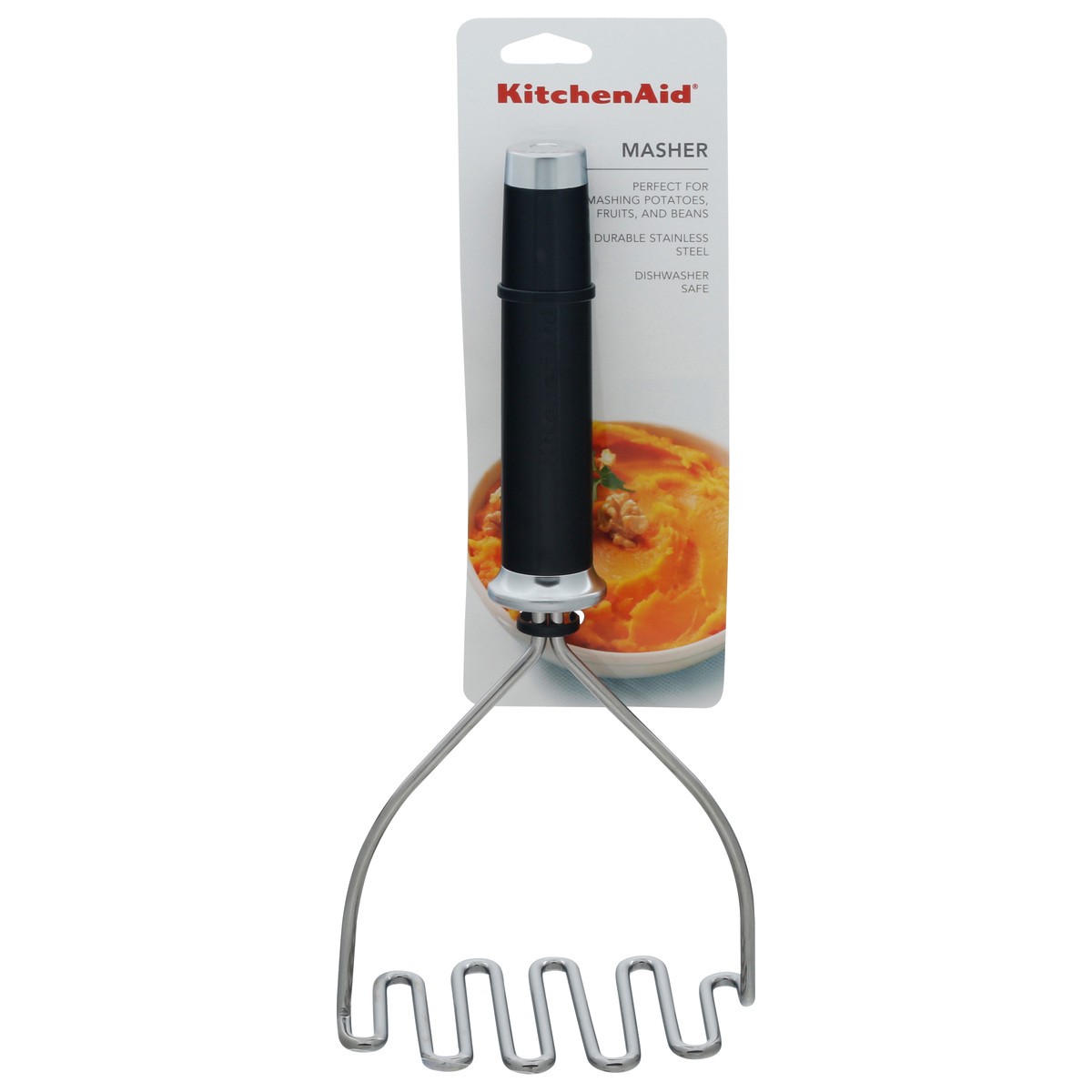 slide 1 of 9, KitchenAid Black Stainless Steel Wire Masher 1 ea, 1 ea