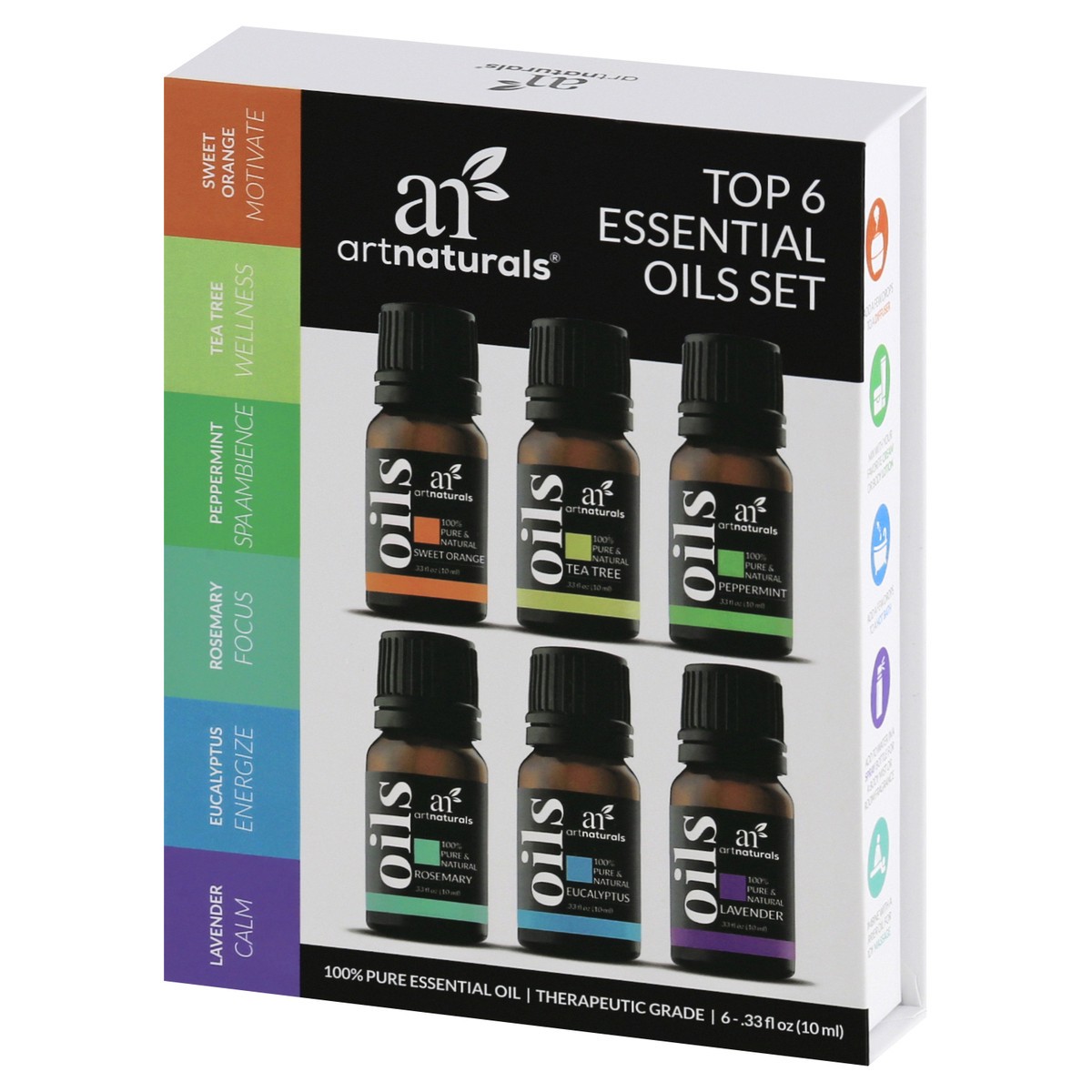 slide 7 of 8, artnaturals Top 6 Essential Oils Set 6 - 0.33 fl oz Bottles, 1 ct