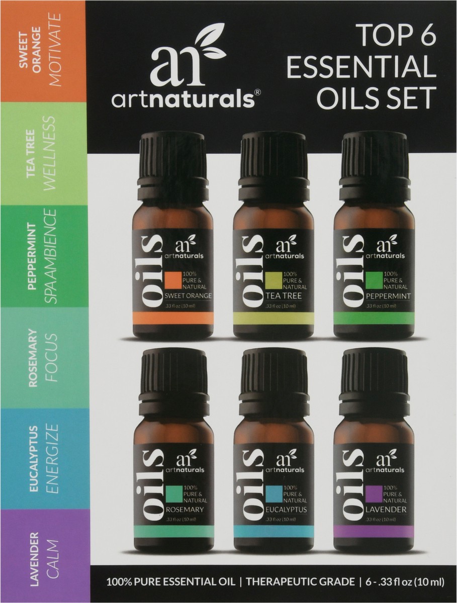 slide 1 of 8, artnaturals Top 6 Essential Oils Set 6 - 0.33 fl oz Bottles, 1 ct