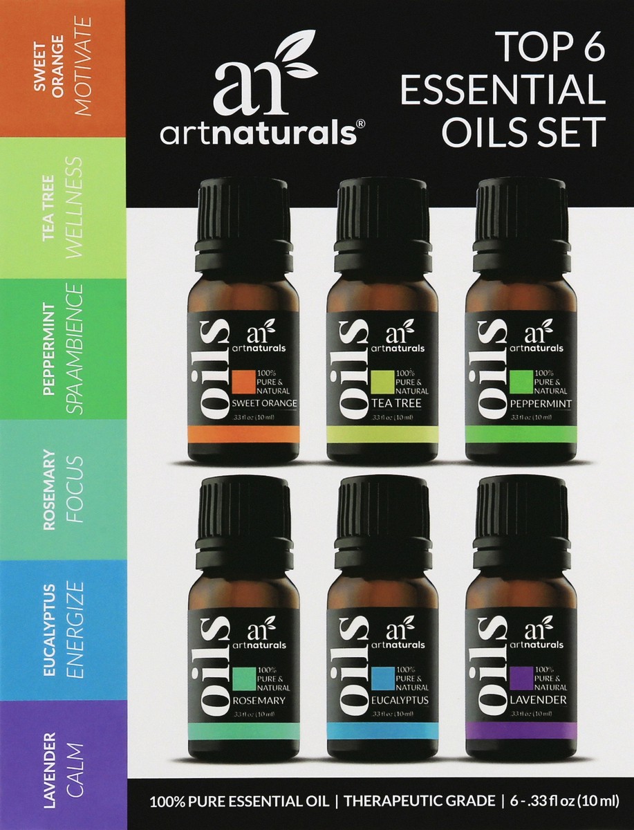 slide 2 of 8, artnaturals Top 6 Essential Oils Set 6 - 0.33 fl oz Bottles, 1 ct