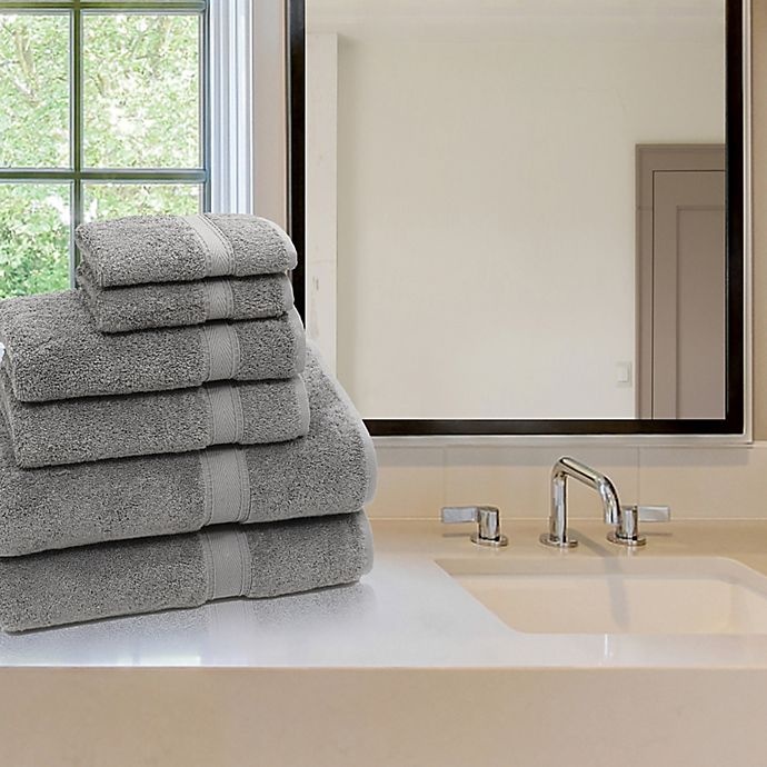 slide 4 of 4, Linum Home Textiles Sinemis Towel Set - Dark Grey, 6 ct