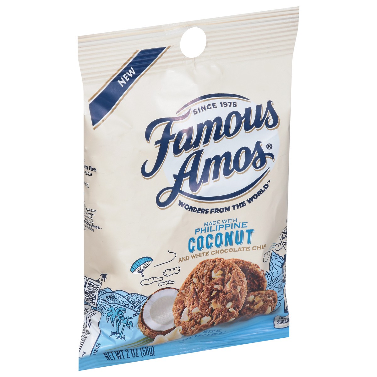 slide 9 of 9, Famous Amos Philippine Coconut and White Chocolate Chip Cookies 2 oz, 2 oz