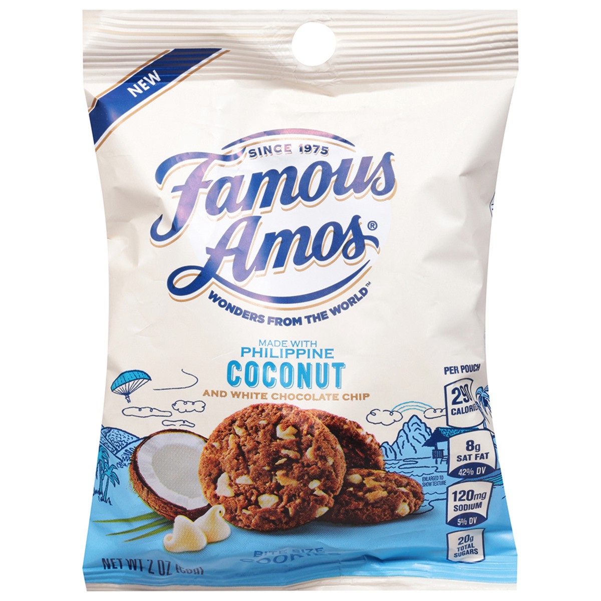 Famous Amos Philippine Coconut and White Chocolate Chip Cookies 2 oz 2 ...