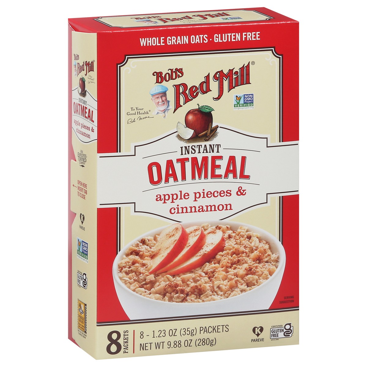 slide 4 of 9, Bob's Red Mill Instant Apple Pieces & Cinnamon Oatmeal - 8 ct, 8 ct