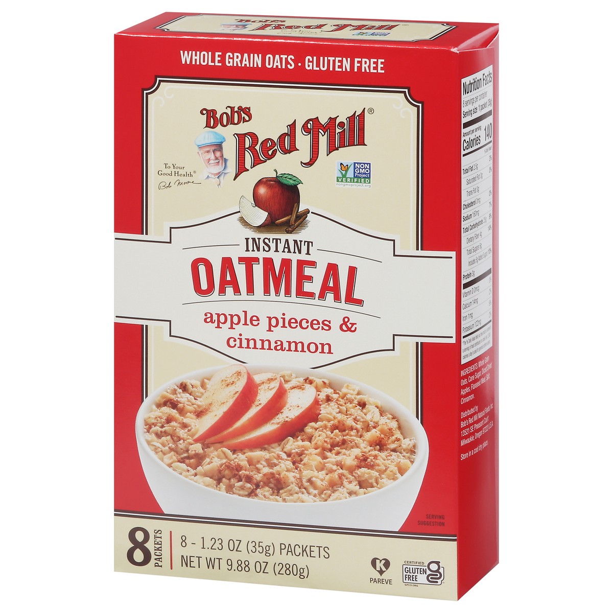slide 8 of 9, Bob's Red Mill Instant Apple Pieces & Cinnamon Oatmeal - 8 ct, 8 ct