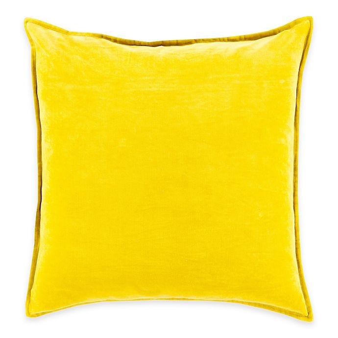 slide 1 of 1, Surya Velizh Square Throw Pillow - Mustard, 18 in
