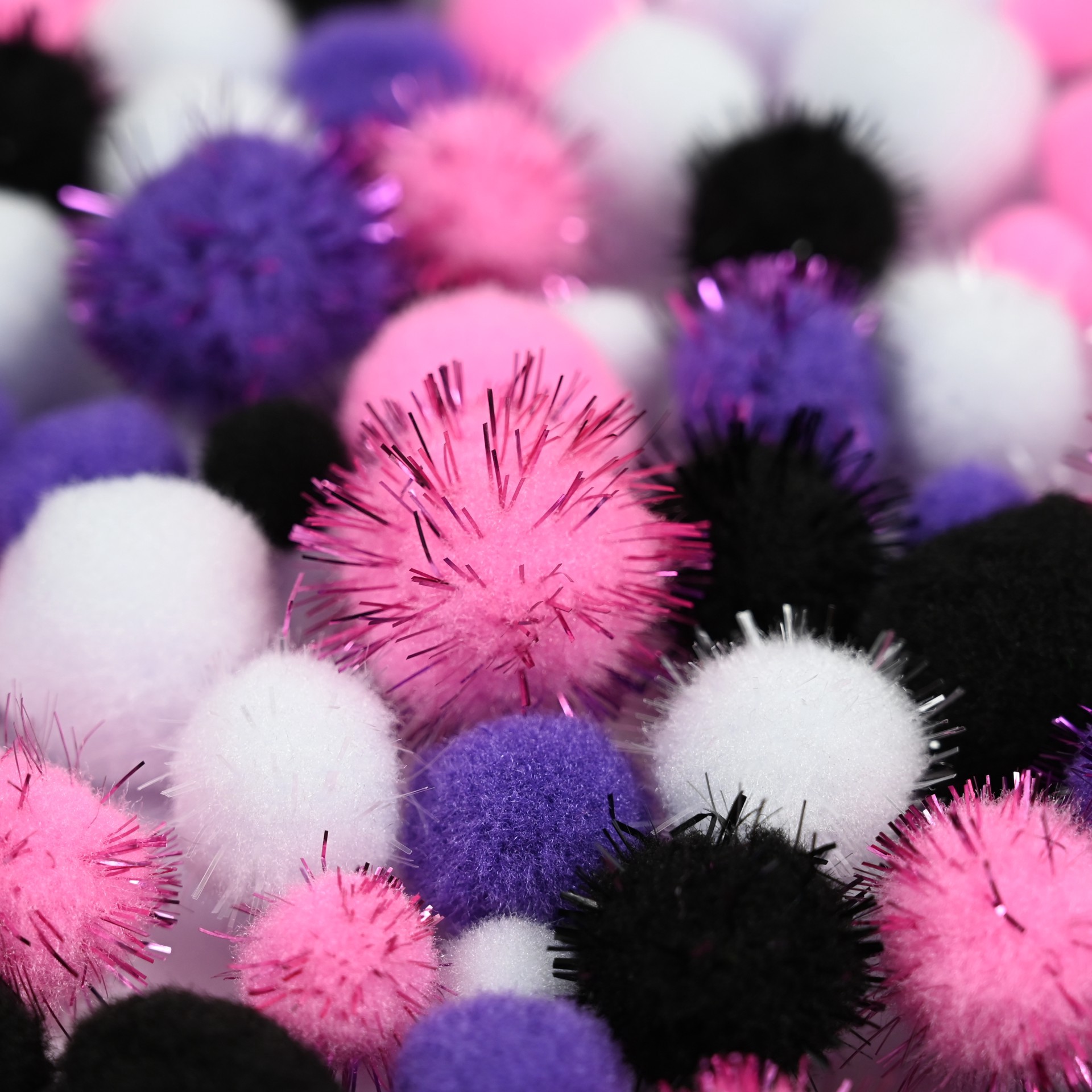 slide 2 of 3, Purple & Pink Pom Pom Mix By Creatology, 5.5 in x 8 in