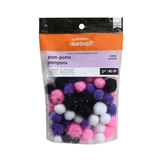 slide 1 of 3, Purple & Pink Pom Pom Mix By Creatology, 5.5 in x 8 in