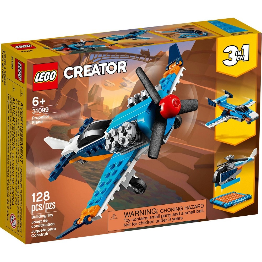 slide 4 of 7, LEGO Creator 3-in-1 Propeller Plane 31099 Building Kit, 1 ct