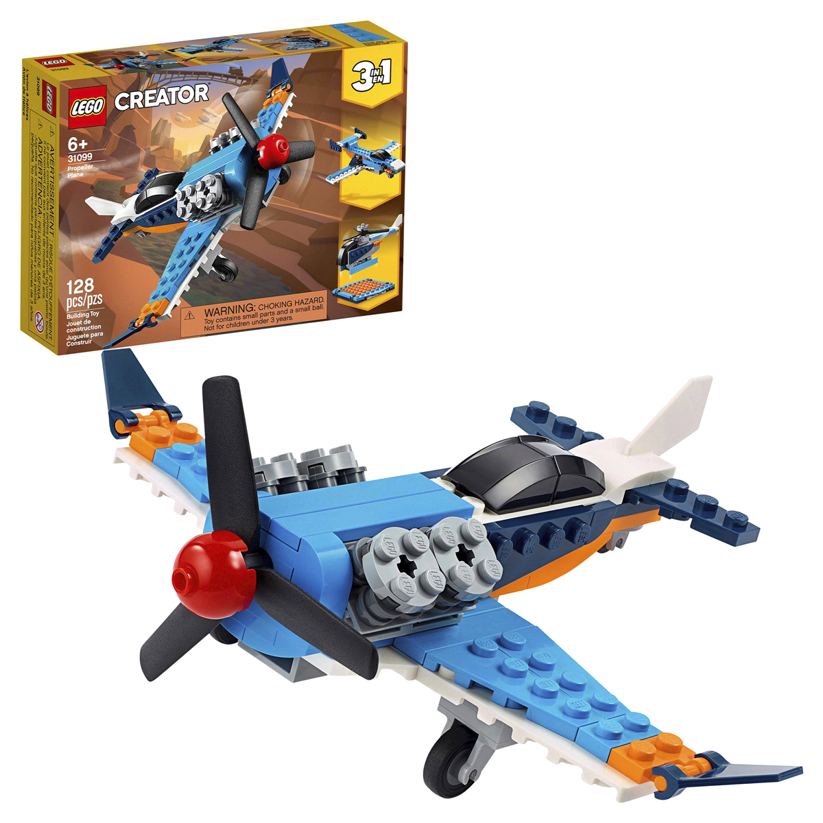 slide 1 of 7, LEGO Creator 3-in-1 Propeller Plane 31099 Building Kit, 1 ct