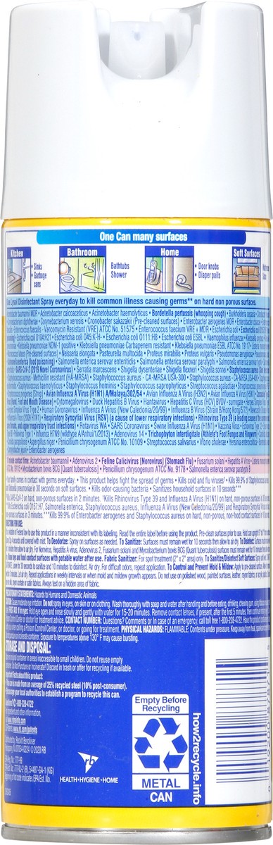 slide 13 of 13, Lysol Brand III Lemon Breeze Scent Disinfectant Spray 12.5 oz, 12.50 oz