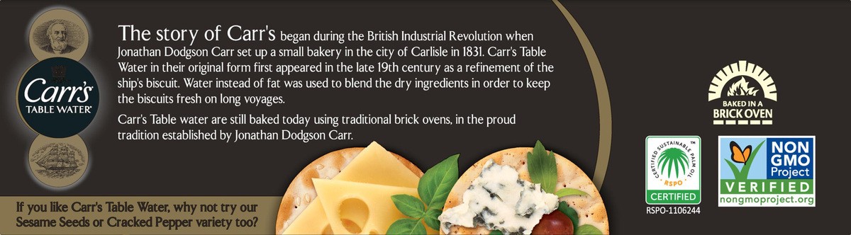 slide 4 of 8, Carr's Table Water Crackers, Original, 4.25 oz