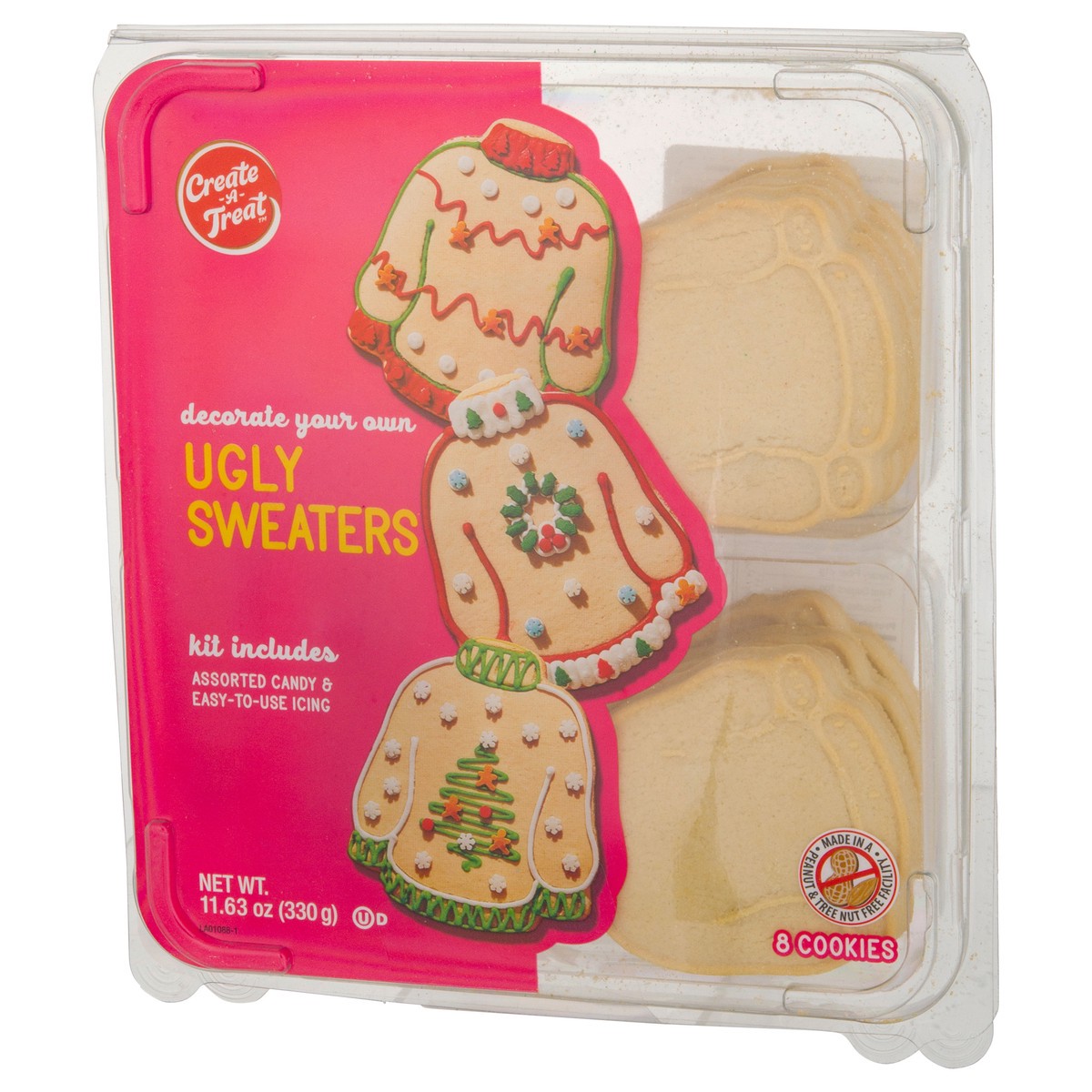 slide 3 of 10, Create A Treat Ugly Sweaters Cookie 8 ea, 8 ct