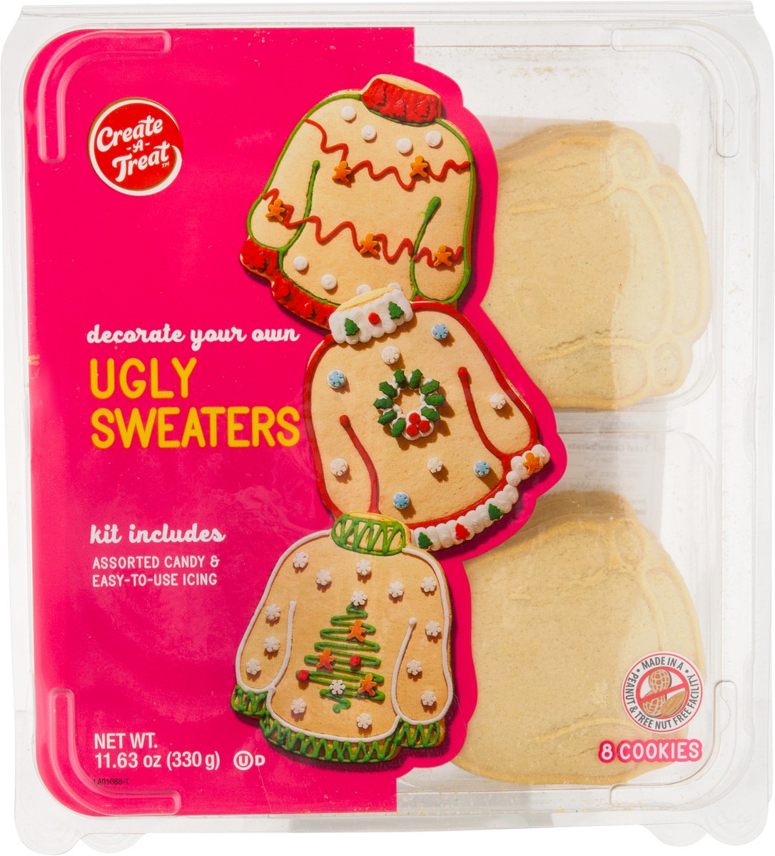 slide 7 of 10, Create A Treat Ugly Sweaters Cookie 8 ea, 8 ct