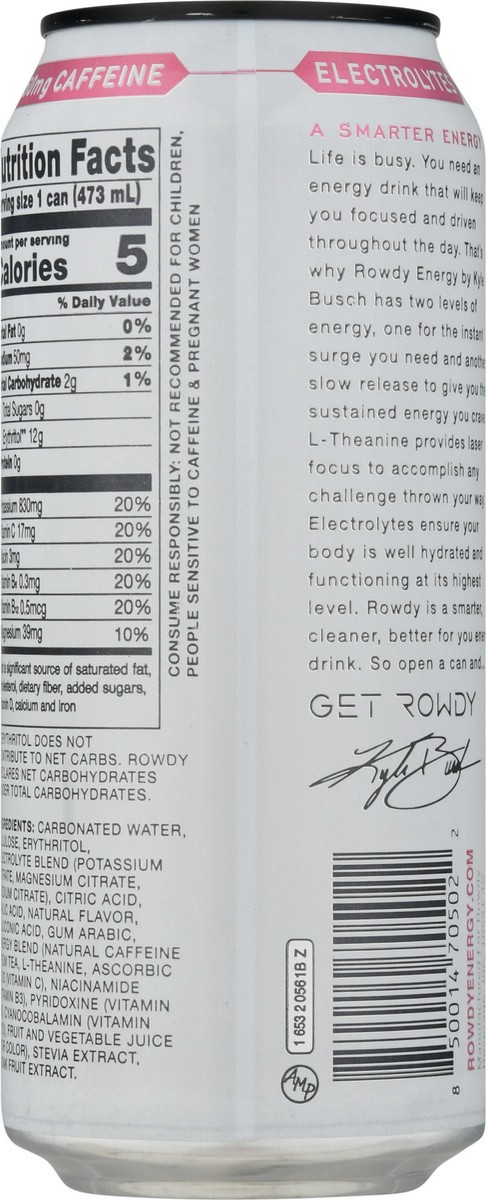 slide 2 of 13, Rowdy Energy Strawberry Lemonade Energy Drink - 16 fl oz, 16 oz