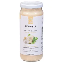 Livwell Cauliflower Alfredo Pasta Sauce 16 oz