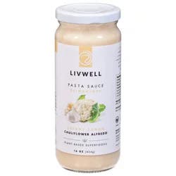 Livwell Cauliflower Alfredo Pasta Sauce 16 oz