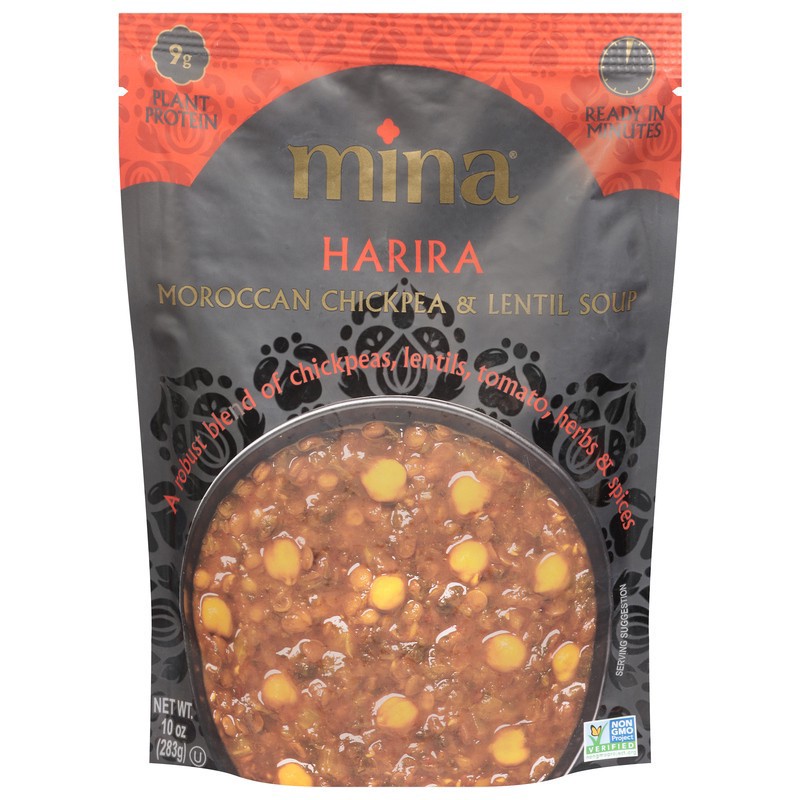 slide 1 of 5, Mina Chickpea & Lentil Soup, Moroccan, Harira, 10 oz