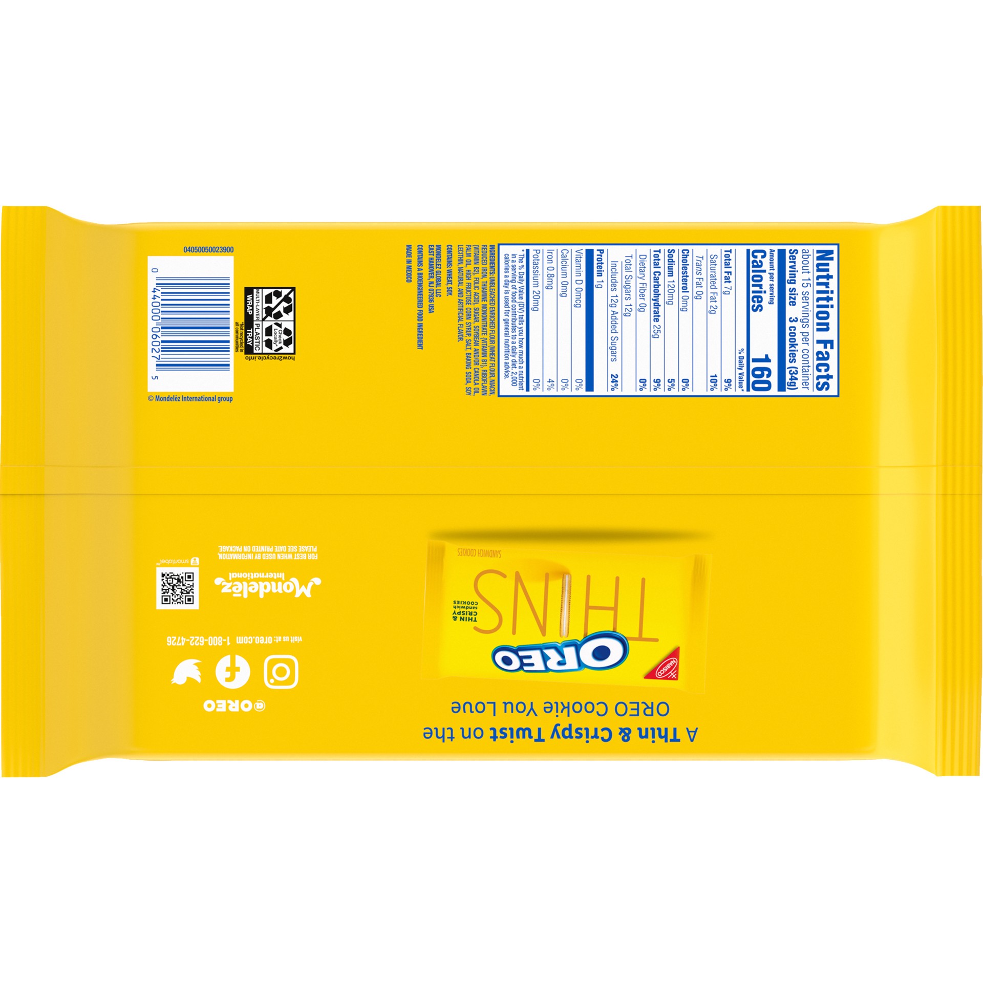 slide 4 of 5, Oreo Golden Sandwich Cookies Family Size - 18.12oz, 18.12 oz