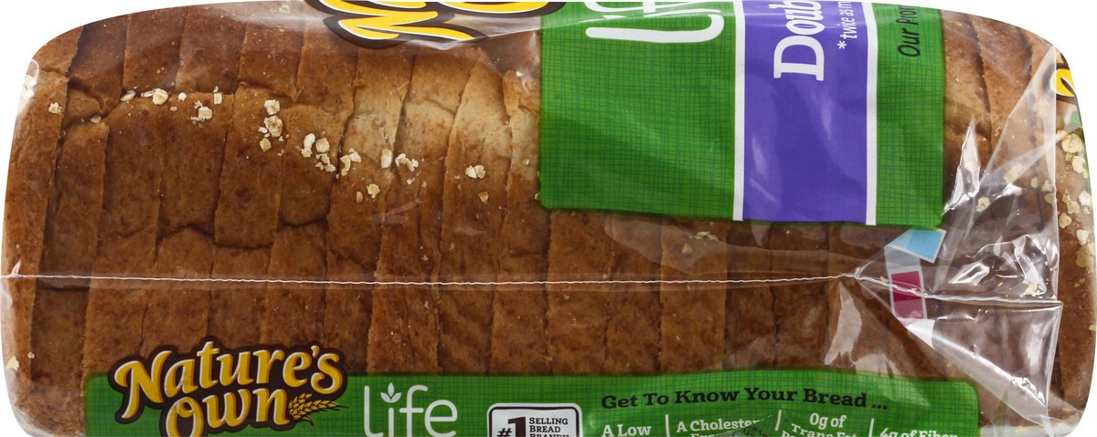 slide 7 of 9, NATURES OWN Double Fiber Wheat Bread 20 oz, 20 oz