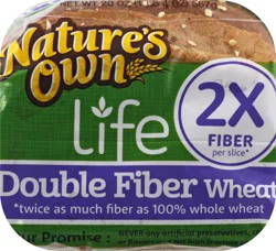 NATURES OWN Double Fiber Wheat Bread 20 oz