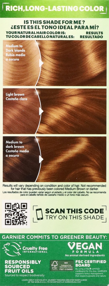 slide 7 of 11, Garnier Nourishing Permanent Hair Color Creme - 63 Light Golden Brown, 1.0 ct