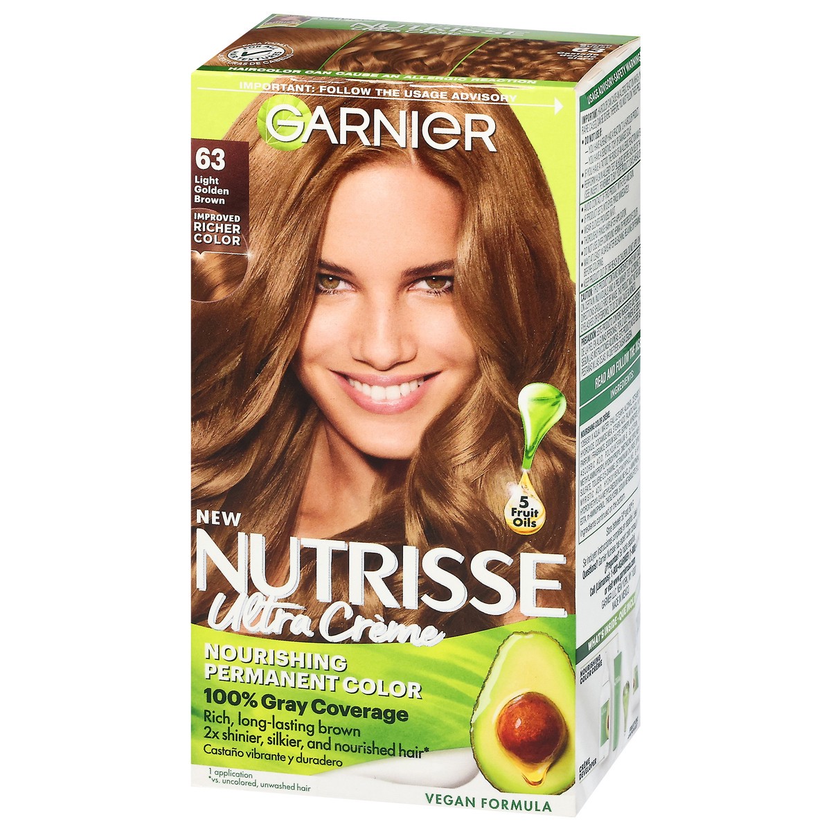 slide 4 of 11, Garnier Nourishing Permanent Hair Color Creme - 63 Light Golden Brown, 1.0 ct