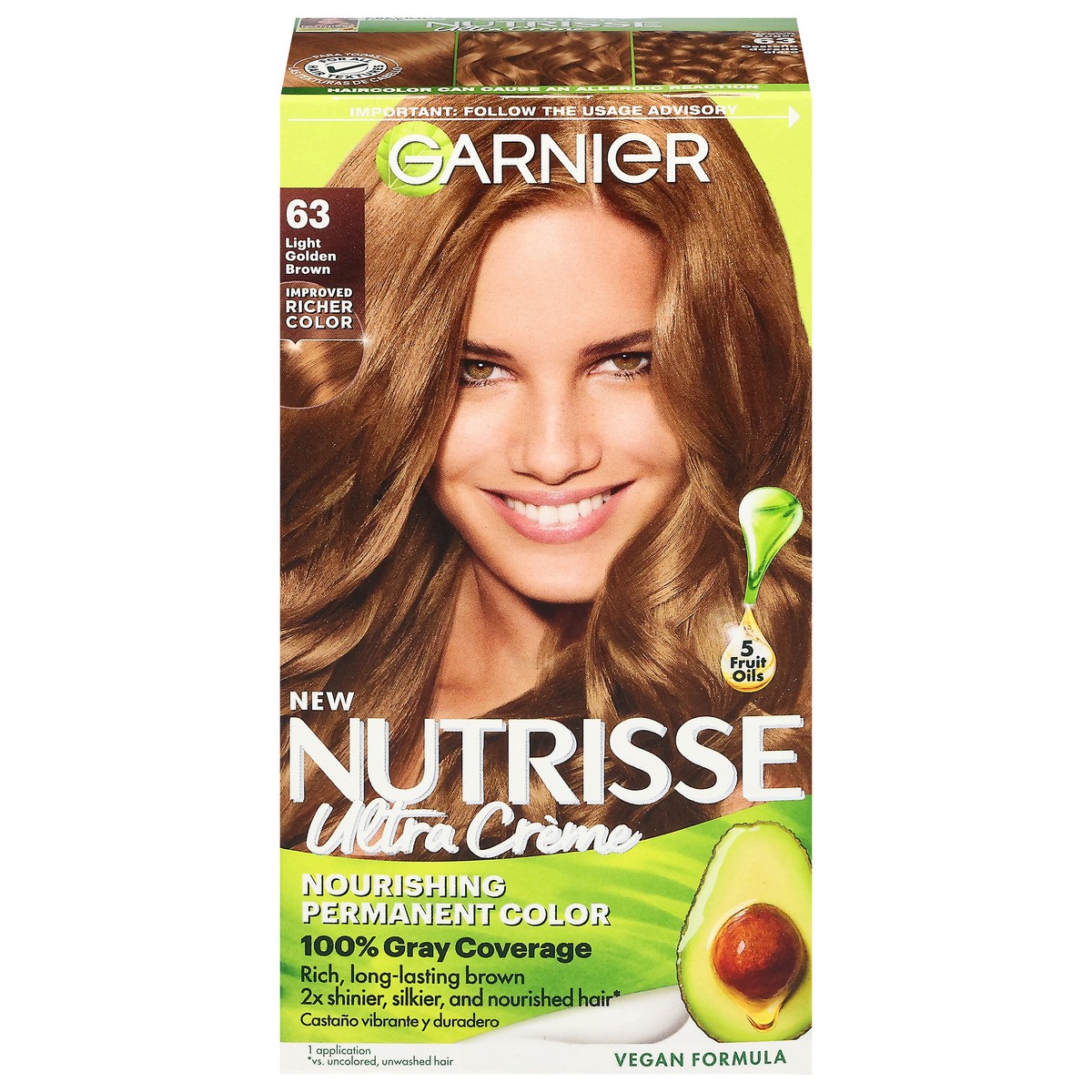 slide 1 of 11, Garnier Nourishing Permanent Hair Color Creme - 63 Light Golden Brown, 1.0 ct