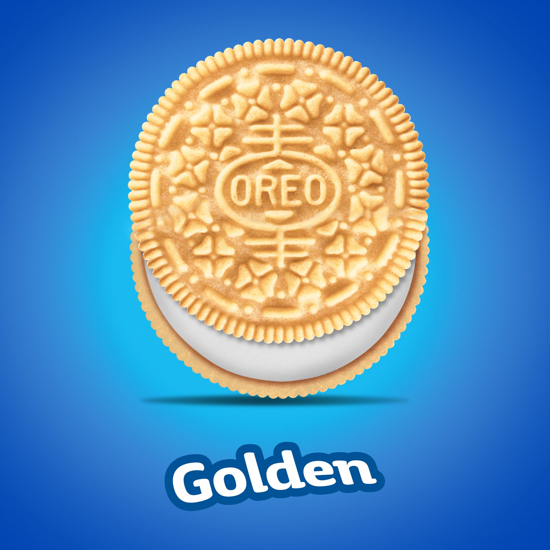 slide 2 of 5, OREO Golden Sandwich Cookies, 13.29 oz, 13.29 oz