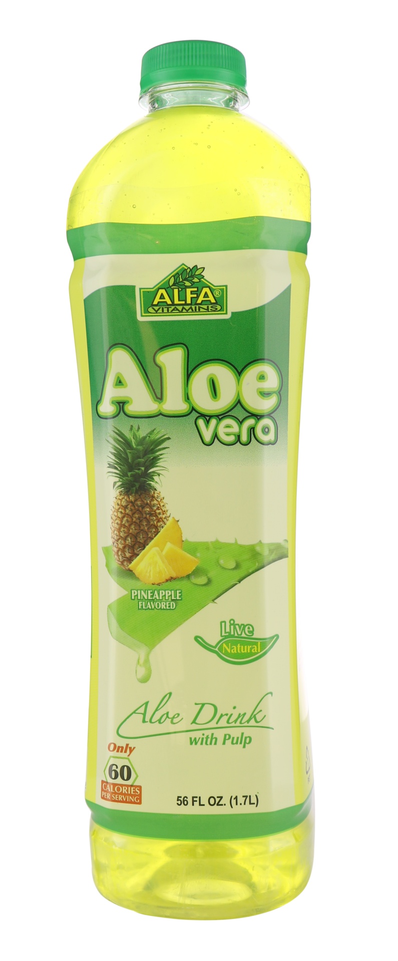 slide 1 of 1, Alfa Aloe Juice Pineapple, 1 ct