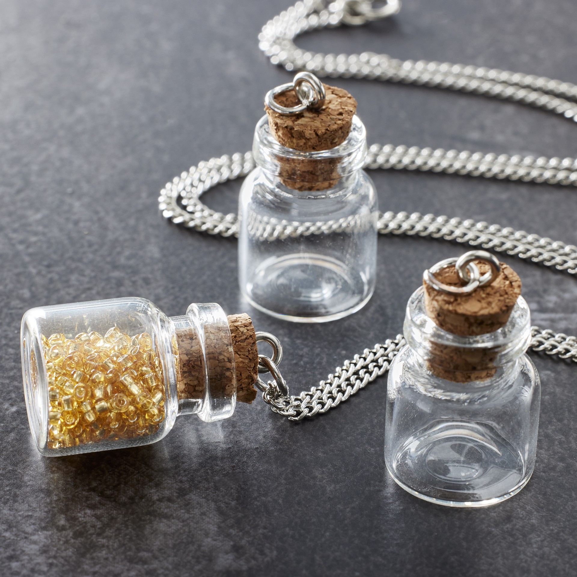 slide 2 of 2, Found Objects Clear Bottles By Bead Landing, 3 ct