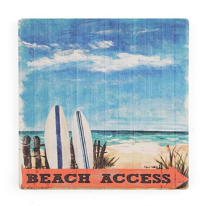 slide 1 of 1, Thirstystone Dolomite Beach Access Single Square Coaster, 1 ct