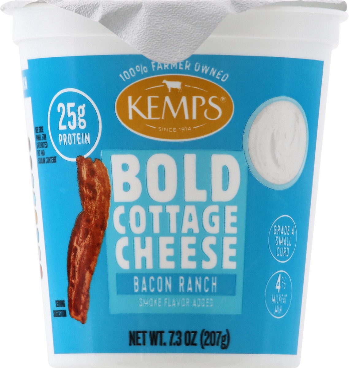 slide 12 of 13, Kemps Small Curd 4% Milkfat Min Bold Bacon Ranch Cottage Cheese 7.3 oz, 7.3 oz