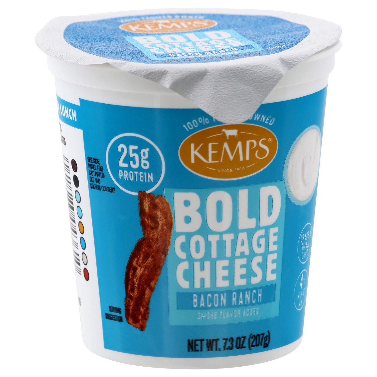 slide 4 of 13, Kemps Small Curd 4% Milkfat Min Bold Bacon Ranch Cottage Cheese 7.3 oz, 7.3 oz