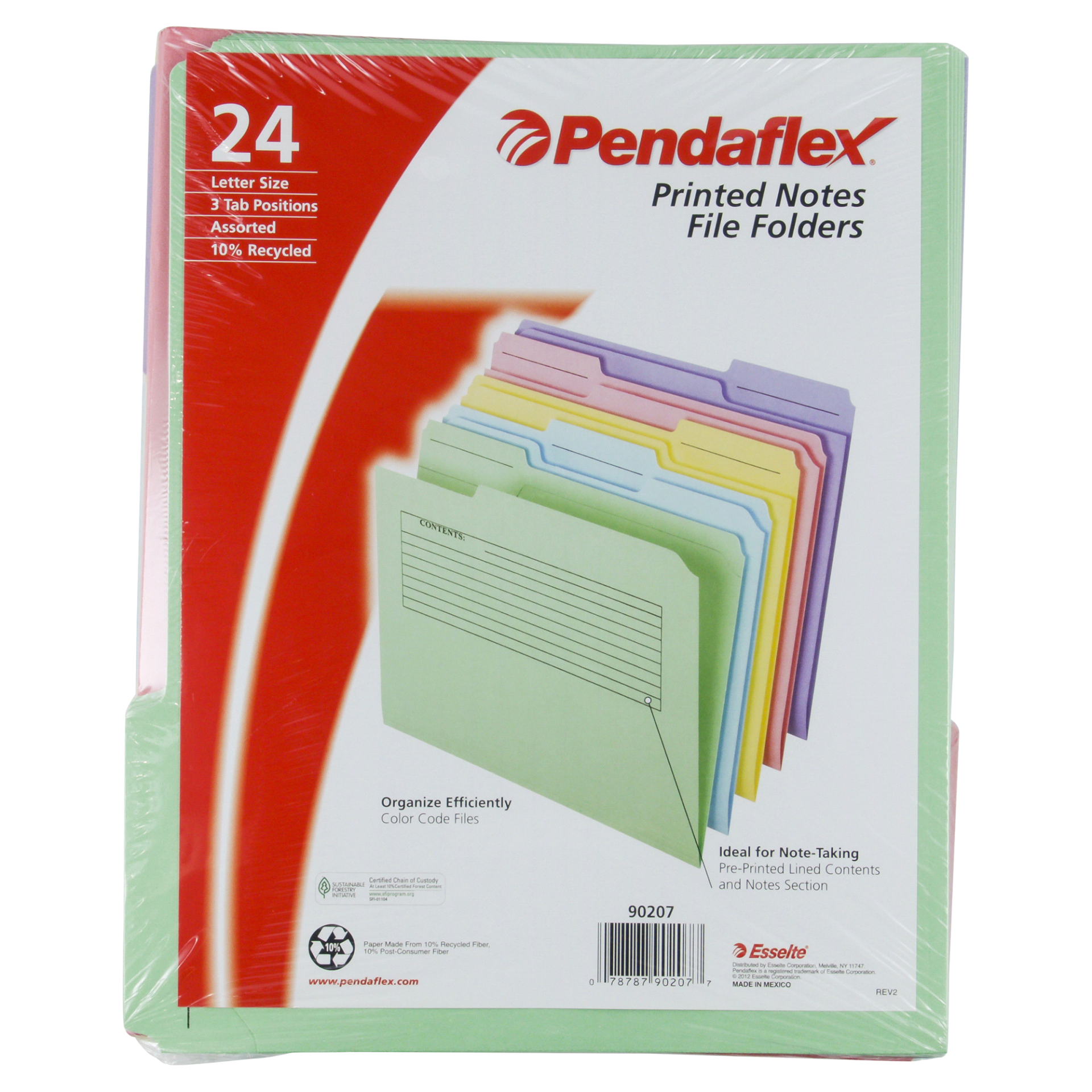 slide 1 of 1, Pendaflex Printed Notes File Folders - Assorted, 24 ct